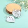 Top Plaza Natural Healing Crystals Heart Pendant Necklaces Reiki Quartz Gemstone Jewelry for Womens Girls