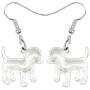 DOWAY Enamel Alloy Lovely Beagles Earrings for Women Girl Kids Dangle Drop Fashion Cute Pet Dog Jewelry Charm Gift