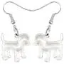DOWAY Enamel Alloy Lovely Beagles Earrings for Women Girl Kids Dangle Drop Fashion Cute Pet Dog Jewelry Charm Gift
