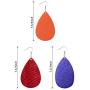 20 Pairs Faux Leather Earrings Lightweight Leaf Earring Teardrop Dangle Earrings