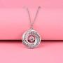 JXJL Sister/Friendship/Mother/Daughter Necklace Always Forever My Friend Sterling Silver Circle Pendant Family Jewelry Set Birthday for Women Girls