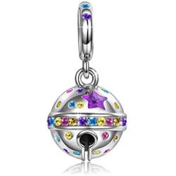NINAQUEEN Bell Ball Bead Charms 925 Sterling Silver Charms Fit Pandora Bracelets Star Dangle Charm for Bracelet Jewelry Gift for Teen Girls Kids Women Wife Daughter
