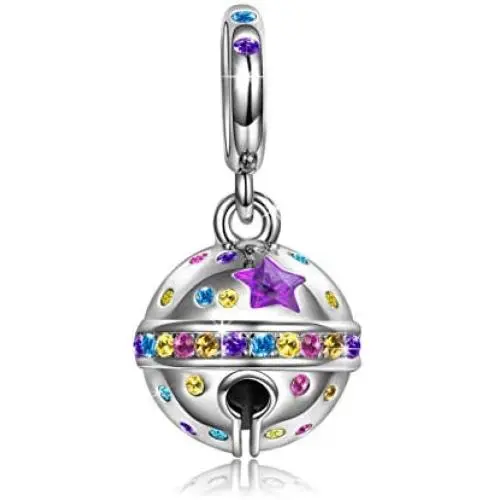 NINAQUEEN Bell Ball Bead Charms 925 Sterling Silver Charms Fit Pandora Bracelets Star Dangle Charm for Bracelet Jewelry Gift for Teen Girls Kids Women Wife Daughter