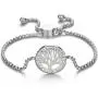 Jude Jewelers Stainless Steel Tree of Life Charm Adjustable Size Strand Bracelet Jude Jewelers Stainless Steel Tree of Life Charm Adjustable Size Strand Bracelet