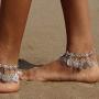 Fuqimanman2020 Boho Coin Sandals Anklet Bracelet Belly Dance Anklet Gold Silver