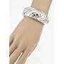 AX Jewelry Thistle & Bee Sterling Silver Wide Quilted Bangle Bracelet