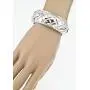 AX Jewelry Thistle & Bee Sterling Silver Wide Quilted Bangle Bracelet