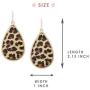 Bonaluna Boho Printed on Wood Teardrop Statement Earrings