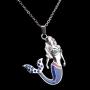 Fineder 1 Pack Mermaid Mood Necklace Color Change Pendant Jewelry for Little Girls with Blue Shell Necklace Gift Box …