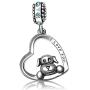 JMQJewelry Heart Dog I Love You Charms Birthstone Dog Paw Dangle Charms for Bracelets Mom Mothers Grandmas Day