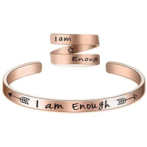Inspiration Gifts for Women Girls I am Enough Jewelry Set Gifts for Best Friend Friendship Gifts Inspiration Gifts for Women Girls I am Enough Jewelry Set Gifts for Best Friend Friendship Gifts