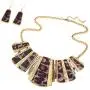 FENICAL Women Alloy Vintage Leopard Necklace and Earring Set Jewellry Set Leopard