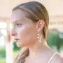 Mariell Bridal and Wedding Silver Handmade Dangle Earrings with Crystal Gems and Petite Freshwater Pearls Mariell Bridal and Wedding Silver Handmade Dangle Earrings with Crystal Gems and Petite Freshwater Pearls