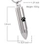 Casket Etcetera PAW PRINT WITHIN BULLET Pet Cremation Jewelry Urn Necklace Keeps Your Love Ones Ashes Safe Casket Etcetera PAW PRINT WITHIN BULLET Pet Cremation Jewelry Urn Necklace Keeps Your Love Ones Ashes Safe