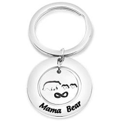 AKTAP Sweet Mama Bear Keychain Family Keychain Gift for Mother Wife Grandma