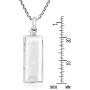 AeraVida Plain Rectangle Locket .925 Sterling Silver Pendant Necklace