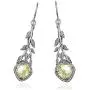 PZ Paz Creations Gemstone Dangle Earrings For Women Girls | Sterling Silver Cushion Gemstone Leaf Design | Hypoallergenic For Pierced Ears PZ Paz Creations Gemstone Dangle Earrings For Women Girls | Sterling Silver Cushion Gemstone Leaf Design | Hypoallergenic For Pierced Ears
