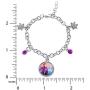Disney Frozen 2 Sisters Elsa and Anna Fashion Charm Bracelet, 6.5 + 1'' Extender