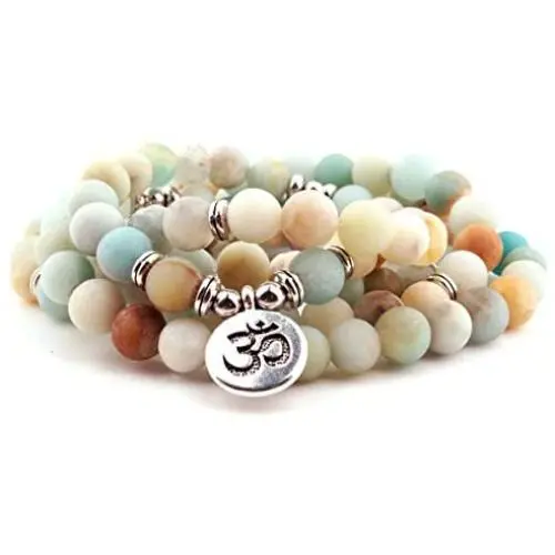 GVUSMIL 8mm 108 Mala Beads Wrap Bracelet Necklace for Yoga Charm Bracelet Natural Gemstone Jewelry for Women Men GVUSMIL 8mm 108 Mala Beads Wrap Bracelet Necklace for Yoga Charm Bracelet Natural Gemstone Jewelry for Women Men
