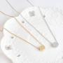 Yfe Simple Dot Necklace Jewelry Silver Tiny Dot Necklaces for Women and Girls Minimal Charm Necklace (Dot-Silver)