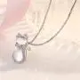 Cute Pink Cat Pendant Necklace, Platinum Plated, Animal Cat Jewelry Gifts for for Teen Girls ZY062 Cute Pink Cat Pendant Necklace, Platinum Plated, Animal Cat Jewelry Gifts for for Teen Girls ZY062