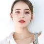 coadipress Green Round Stud Earrings for Women Girls Fashion Gold Plated 925 Sterling Silver Dipped Circle Dangle Drop Geometric Brushed Statement Earrings