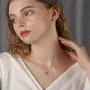 ESUE Fashion Dolphin Mermaid Jewelry for Girls Synthetic Crystal Mermaid Necklace for Women