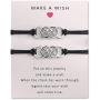 YJT Best Friends Friendship Bracelet for 2 Distance Bracelets for Sisters Couple Adjustable BFF Kids Mother Mom and Daughter Relationship Bracelets, Pinky Promise for Her