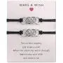 YJT Best Friends Friendship Bracelet for 2 Distance Bracelets for Sisters Couple Adjustable BFF Kids Mother Mom and Daughter Relationship Bracelets, Pinky Promise for Her