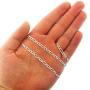 Authentic Solid Sterling Silver Figaro Link .925 ITProLux Necklace Chains 2MM - 10.5MM, 16'' - 30'', Silver Chain for Men & Women, Made In Italy, Next Level Jewelry