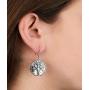 Tree of Life Earrings For Women Lab-Created Abalone | Barzel Lab-Created Abalone Pearl & 18K White Gold Plating Tree Of Life Dangling Teardrop Earrings