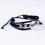 G-Ahora Anime Haikyuu Leather Wristband Braided Bracelet Cool Cosplay Wristband Bangle for Men Women
