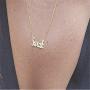 AsiaRhyme Brass Name Necklace Personalized Necklace,Customized Necklace 925 Sterling Silver Necklace for Women,Custom Name Necklace Made with Any Name