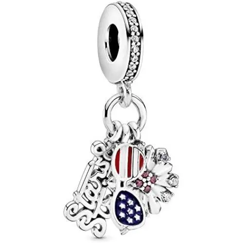 Pandora Jewelry American Icons Dangle Crystal and Cubic Zirconia Charm in Sterling Silver Pandora Jewelry American Icons Dangle Crystal and Cubic Zirconia Charm in Sterling Silver