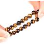 10mm Natural Tiger Eye Bracelet Elastic Yoga Gemstones Healing Energy Men Women Stretch Bracelet