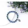 Caiyao Lucky Turkish Blue Eye Bead Leather Cord Pendant Necklace Bracelet Jewelry Set Handmade Evil Eye Hamsa Hand of Fatima Amulet Bracelet for Men Women Boy Girl Good Luck Protection Accessory