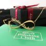 Joelle Jewelry Design Personalized Rose Gold Eternal Infinity Name Necklace Customized Made Name Pendant Necklace