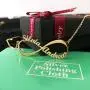 Joelle Jewelry Design 925 Sterling Silver Personalized Eternal Infinity Name Necklace Custom Made with 2 Names Joelle Jewelry Design 925 Sterling Silver Personalized Eternal Infinity Name Necklace Custom Made with 2 Names