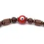 Mens Evil Eye Glass Senna Siameawood Mala Beads Stretch Bracelet Handcrafted in USA - Natural Mens Evil Eye Glass Senna Siameawood Mala Beads Stretch Bracelet Handcrafted in USA - Natural