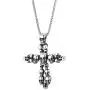 COOLSTEELANDBEYOND Stainless Steel Mens Gothic Vintage Skull Cluster Cross Pendant Necklace with 30 inches Wheat Chain COOLSTEELANDBEYOND Stainless Steel Mens Gothic Vintage Skull Cluster Cross Pendant Necklace with 30 inches Wheat Chain