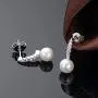 Pearl Dangle Drop Earrings Freshwater Cultured White Pearl Sterling Silver Stud Drop Earrings Pearl Jewelry Gifts for Women Girls Wife Pearl Dangle Drop Earrings Freshwater Cultured White Pearl Sterling Silver Stud Drop Earrings Pearl Jewelry Gifts for Women Girls Wife