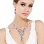 EVER FAITH Womens Marquise Crystal Flower Leaf Elegant Bridal Bib Collar Statement Necklace Earrings Set EVER FAITH Womens Marquise Crystal Flower Leaf Elegant Bridal Bib Collar Statement Necklace Earrings Set