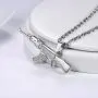 PROSTEEL Punk Rock Necklace,M16A4 Rifle Shape Pendant & Chain，Cool Men Jewelry,Gift for Him