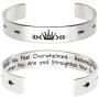 Inspirational Gifts for Daughter Whenever You Feel Overwhelmed Remember Whose Straighten Your Crown Cuff Bracelet Engraved Mantra Stainless Steel Bangle Jewelry Inspirational Gifts for Daughter Whenever You Feel Overwhelmed Remember Whose Straighten Your Crown Cuff Bracelet Engraved Mantra Stainless Steel Bangle Jewelry