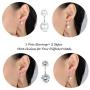 Sllaiss 2 Pairs Sterling Silver Double Ball Ear Jacket Earrings Set Cubic Zirconia Round Pearl Jewelry for Women Girls
