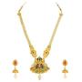 Efulgenz Indian Bollywood Traditional 14 K Gold Plated Crystal Kundan Pearl Beaded Wedding Bridal Necklace Earrings Jewelry Set