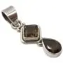 SilverStarJewel Solid Sterling Silver Natural 6 x 6, 6 x 9 mm Smoky Quartz Pendant 1.3'' SilverStarJewel Solid Sterling Silver Natural 6 x 6, 6 x 9 mm Smoky Quartz Pendant 1.3''
