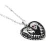 Controse Bound For Eternity Skull Heart Necklace with Pendant (27'' 316L Stainless Steel chain)