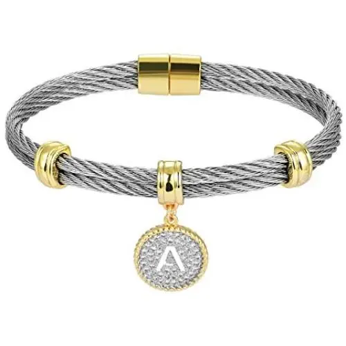 BIJOUX BOBBI [Luxury Packaging Alphabets Initial Wire Bracelets & Necklaces - Quality Guaranteed