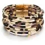 Fesciory Leather Wrap Bracelet for Women, Leopard Multi-Layer Magnetic Buckle Cuff Bracelet Jewelry Fesciory Leather Wrap Bracelet for Women, Leopard Multi-Layer Magnetic Buckle Cuff Bracelet Jewelry